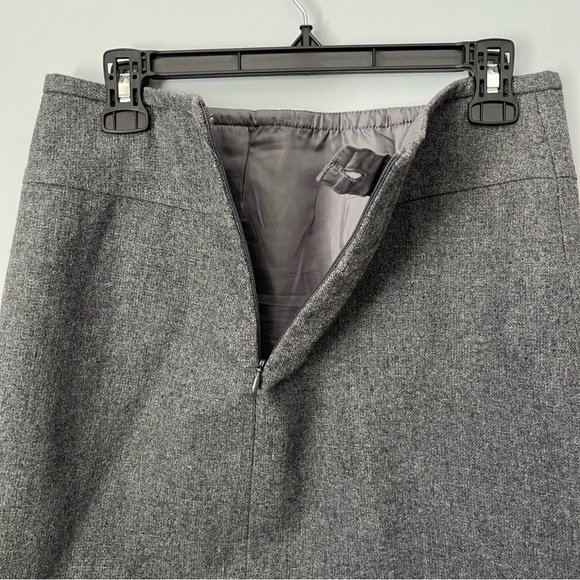 Kenar Double Faux Zipper Nevada Grey Wool Blend Mini Skirt Size 2 - Picture 8 of 13